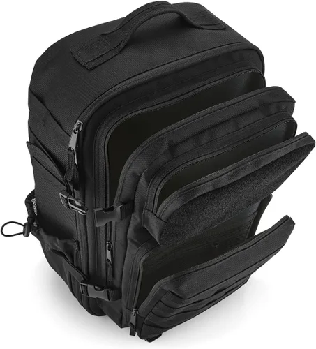Vista 4 de Bagbase Mochila táctica Molle (talla única) (negro), Negro