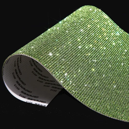 Vista 16 de Hojas de Rhinestone Brillante (Bling), Calcomanías de Rhinestone con Purpurina Autoadhesivas para Manualidades DIY, Hoja de Gemas para Decoración