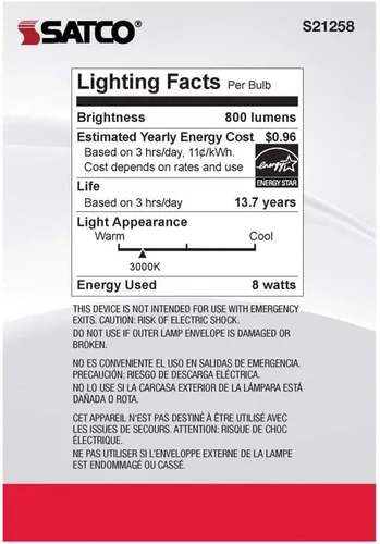 Vista 6 de Satco Paquete de 6 bombillas LED de filamento de globo G40 de 8 W, 3000 K, blanco suave, E26, base media, regulable, equivalente a 100 W, ubicación