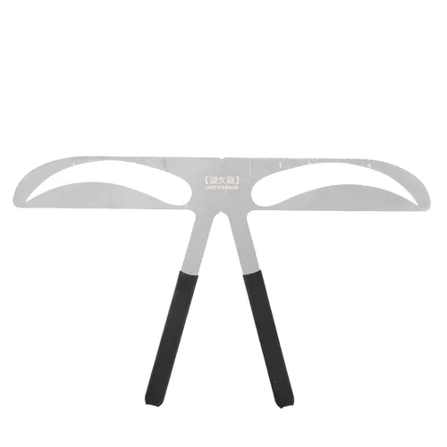 Vista 6 de Plantilla de modelado de cejas, 3 tipos de plantilla profesional para cejas, plantilla de modelado de bricolaje para definir regla herramienta