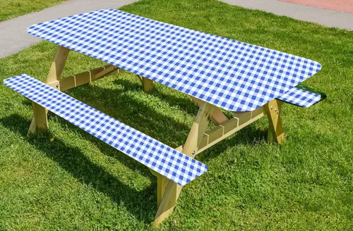 Vista 24 de LAMINET Mantel elástico ajustable para mesa, medallón grande, redondo, se adapta a mesas de hasta 45 a 56 pulgadas de diámetro Medallion
