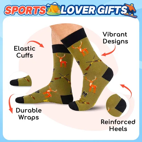Vista 2 de HAPPYPOP Sports Gifts for Men Women - Rock Climbing Running Gifts, Running Hunting Socks