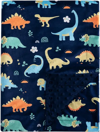 Vista 12 de PHF P Minky - Manta de bebé dinosaurio 30 x 40 pulgadas EE. UU