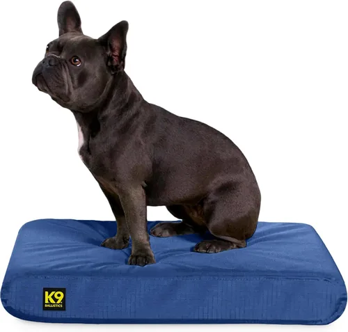 Vista 18 de K9 Ballistics Tough Ripstop - Cama ortopédica rectangular para perro, funda extraíble lavable, espuma ortopédica sólida para perros grandes de azul