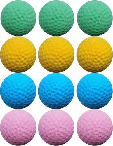 Vista 7 de Pelotas de golf para gatos Interactivas Esponja Espuma Pelotas de fútbol Juguete Negro