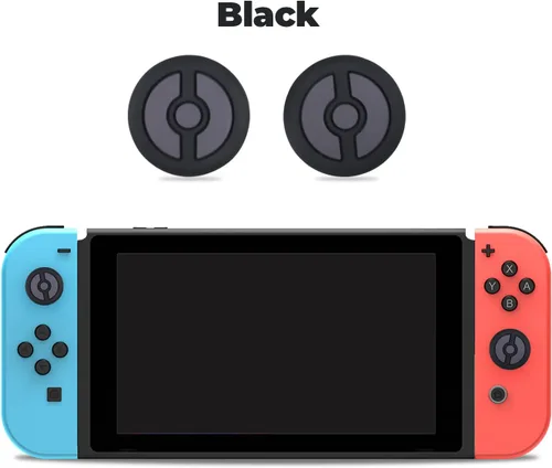 Vista 6 de Juego de empuñaduras para el pulgar compatibles con consola Nintendo SwitchOLEDLite, tapas analógicas de silicona para controladores Switch Joy-Con