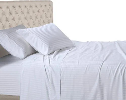 Vista 17 de Royal Hotel - Sábana de cama a rayas, 100% algodón, 600 hilos, bolsillo profundo