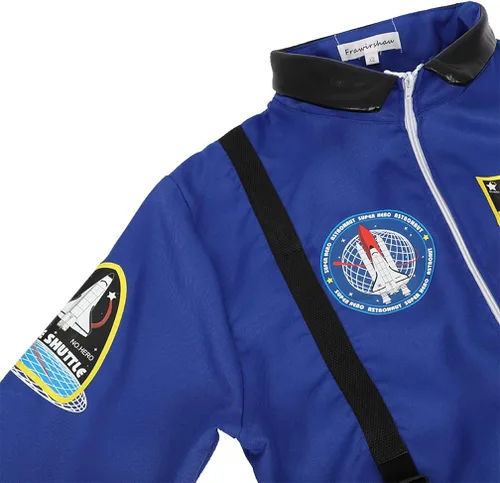 Vista 5 de Haorugut Women Astronaut Costume Adult Space Costume Plus Size Flight Suit Astronaut Jumpsuit Fancy Dress Up Costumes
