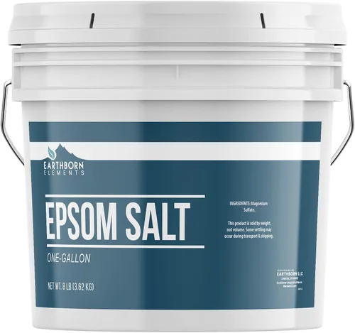 Vista 17 de Earthborn Elements Sal de Epsom de vainilla y durazno de cachemira, 8 libras, cubo de un galón, pura y sin diluir, sal de remojo con fragancia