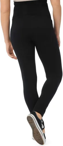 Vista 5 de Motherhood Maternity - Leggings elásticos esenciales para mujer, ajuste secreto sobre el vientre, longitud completa y cortos XS-3X, paquetes de 1 y 2