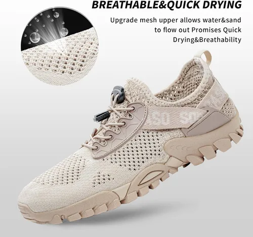 Vista 2 de SOBASO Zapatos de agua para mujer, secado rápido, senderismo, natación, playa, río, zapatos para pesca, deportes acuáticos, buceo, vela, viajes