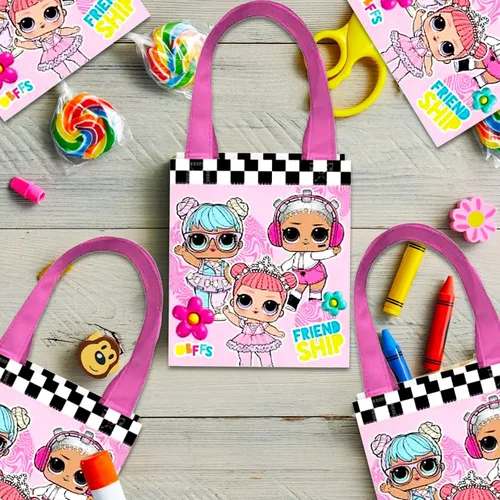 Vista 4 de L.O.L. Surprise! Paquete de 12 bolsas de recuerdo de fiesta para cumpleaños