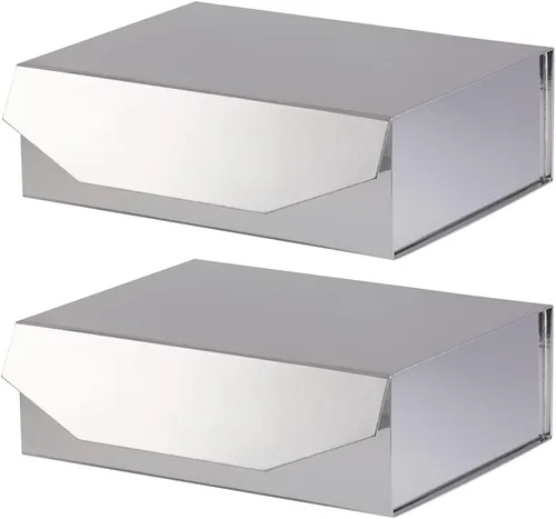 Vista 8 de 1 paquete de caja de regalo negra con tapas, pequeña de 12 x 8 x 2.7 pulgadas, cajas de regalo para ropa, cajas de regalo para camisas con cinta