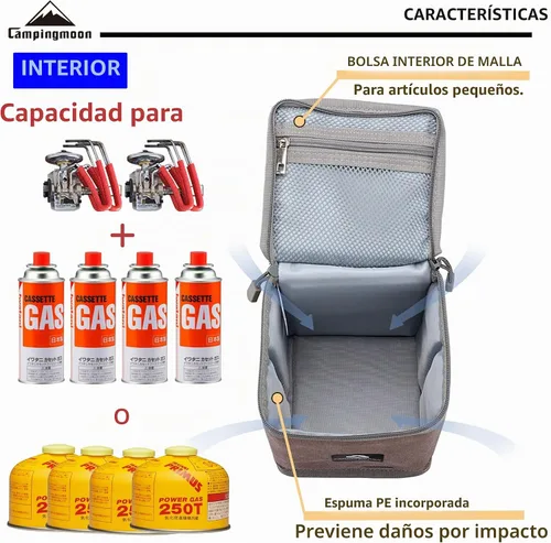 Vista 4 de CAMPINGMOON - Estuche de almacenamiento para farol de camping T-8, T-9