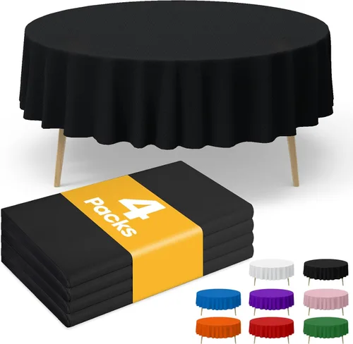 Vista 27 de Mantel de bandera estadounidense, paquete de 4 manteles patrióticos desechables de 54 x 108 pulgadas para mesas de 6 pies, decoraciones del 4