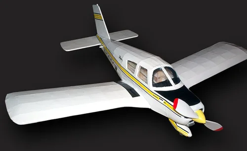 Vista 2 de Guillow's Piper Cherokee 140 Kit de modelo de corte láser