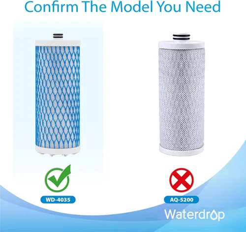 Vista 5 de Waterdrop Filtro de agua para grifo 4035, repuesto para filtro Aquasana®, AQ 4025, AQ-4035®, se adapta a sistemas de agua potable AQ4000, AQ4050