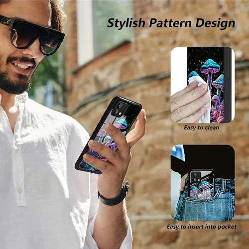 Vista 303 de Funda para Motorola Moto G Stylus 5G 2021 de vidrio templado, funda negra con diseño de mujer negra africana para mujeres y hombres, antiarañazos, a