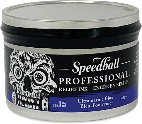 Vista 14 de Speedball Tinta de alivio profesional, azul ultramarino, tubo de 5 onzas