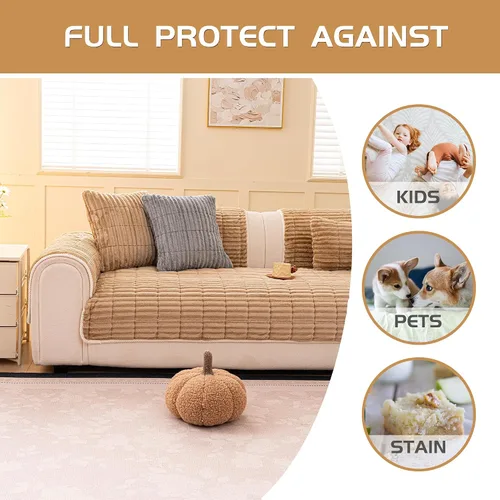 Vista 5 de Funda de sofá lavable para perros, antideslizante, protector de sofá Pet Friendly & Anti-slip Design, Machine Washable, Multi Functional, Works as