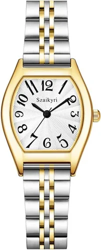 Vista 14 de Reloj Szaikyri en Forma de Barril para Mujeres con Números Árabes Fáciles de Leer, Reloj de Vestir para Damas