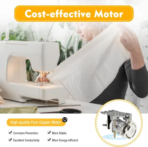 Vista 2 de PIAOCAIYIN Máquina de coser con servomotor, máquina de coser de zapatos de 600 W, Máquina de coser de motor sin escobillas de velocidad ajustable