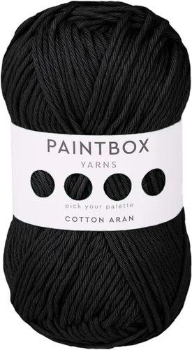 Vista 18 de Paintbox Yarns 100% algodón Aran, 50 g (1.76 oz), 85 m (93 yardas) - Lana blanca en cartón para crochet, tejer - Suave, ligera para suéter, ropa