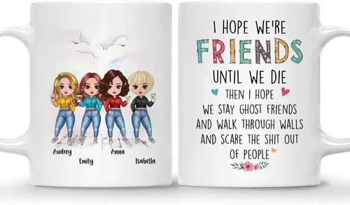 Vista 27 de Taza personalizada Gossby para amiga - Aparentemente somos problemas cuando estamos juntas - Regalo personalizado para amigas con nombres