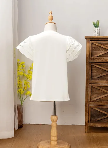 Vista 8 de blibean Camisas de moda para niña, tops de verano de 4 a 15 años