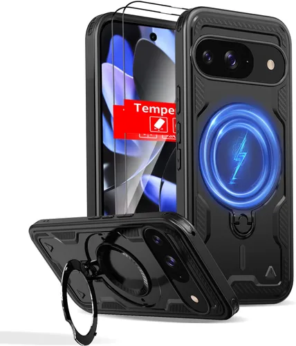 Vista 93 de Funda magnética para Google Pixel 9A compatible con cargador inalámbrico MagSafe, para Pixel 9A, funda de teléfono integrada de 360 °, con 2
