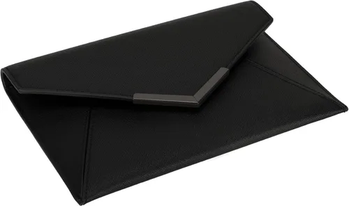 Vista 5 de Dexmay - Bolso de mano tipo sobre para mujer, tamaño mediano, de piel saffiano, plegable