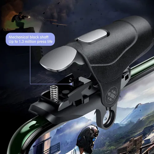 Vista 5 de PUBG Mobile Controller 16 disparos por segundo Auto High Frequency Click Mobile Gaming Controller para PUBGFortniteRules of Survival Gaming Grip