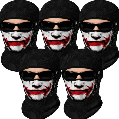 Vista 52 de Pasamontañas 3D, máscara de cara completa, resistente al viento, máscara de esquí con calavera táctica para motocicleta, ciclismo, Halloween