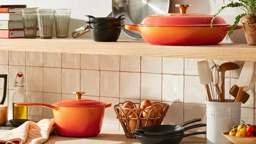 Vista 6 de Le Creuset Silicone Craft Series - Juego de utensilios con vajilla de gres, 5 piezas, blanco