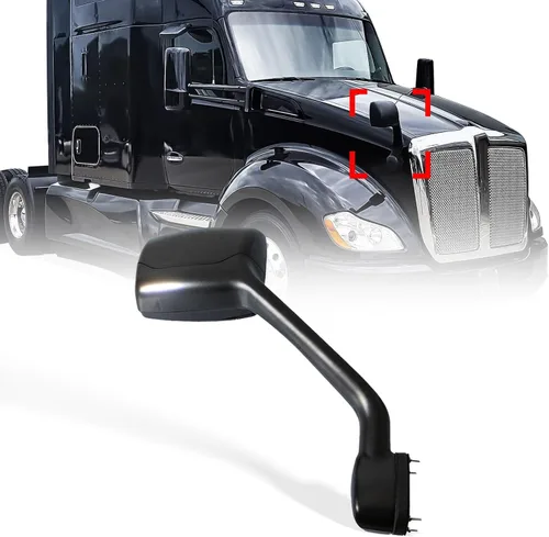 Vista 10 de Ensamble de Espejo de Capó High Soar para Kenworth T680 (2000-2017), Espejo de Capó con Brazo para Peterbilt 579 (2010-2017) / Peterbilt 587