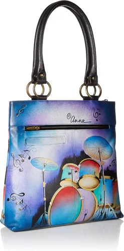 Vista 2 de Anna by Anuschka - Bolso de mano para mujer, piel auténtica, grande, diseño clásico