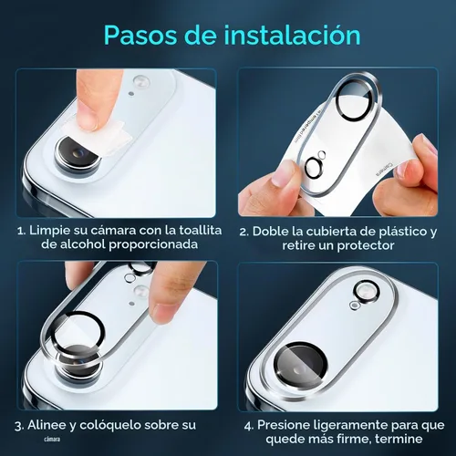 Vista 7 de ivoler Paquete de 4 protectores de lente de cámara para iPhone Air de 6.5 pulgadas, protector de pantalla de vidrio templado [compatible con fundas]