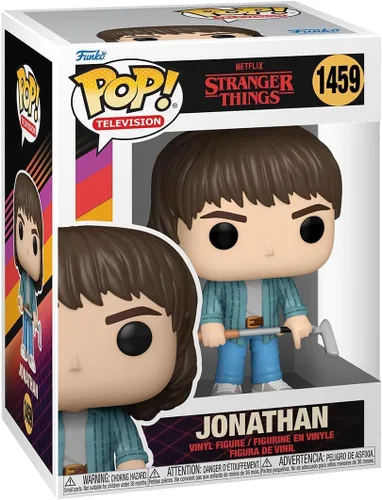 Vista 2 de POP Stranger Things - Figura de vinilo Funko de Jonathan Byers con club de golf (incluye funda protectora de caja compatible), multicolor, 3.75