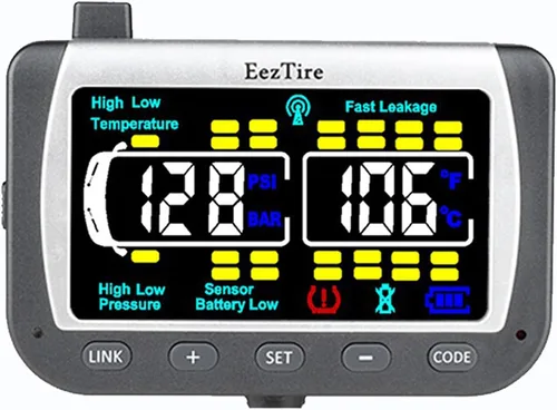 Vista 17 de EEZ RV Products EEZTire - Sistema de monitoreo de presión de neumáticos en tiempo real/24x7 - Monitor a color + 4 sensores + Sistema de refuerzo