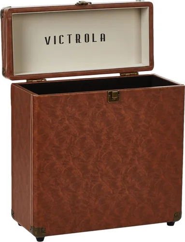Vista 8 de Victrola Collector – Estuche de almacenamiento para discos de vinilo – Capacidad para más de 30 discos de vinilo para tocadiscos, hardware