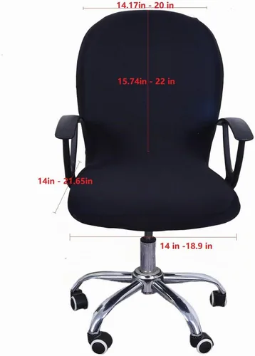 Vista 3 de Chris.W Funda para Silla de Oficina de Computadora Elástica Extraíble Funda para Silla Giratoria de Oficina Universal Fundas para Silla de Elevación