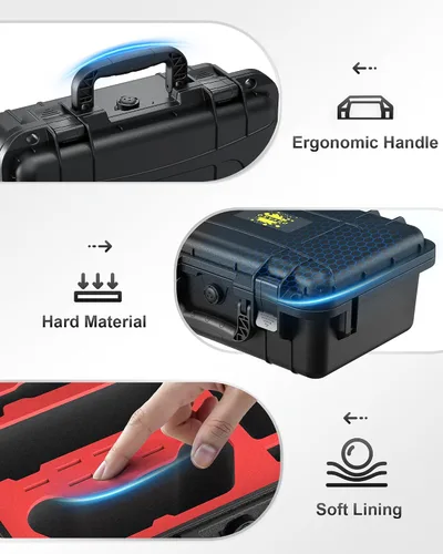 Vista 4 de DEVASO Carrying Case for Nintendo Switch/Switch OLED, Professional Deluxe Waterproof Travel Case Soft Lining Hard Case for Nintendo Switch OLED
