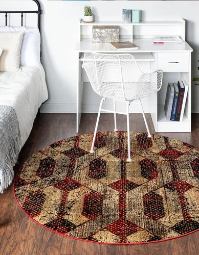 Vista 20 de Unique Loom Saturn Collection - Astra (Runner 2 pies 2 pulgadas x 5 pies 0 pulgadas, beige crema/negro)