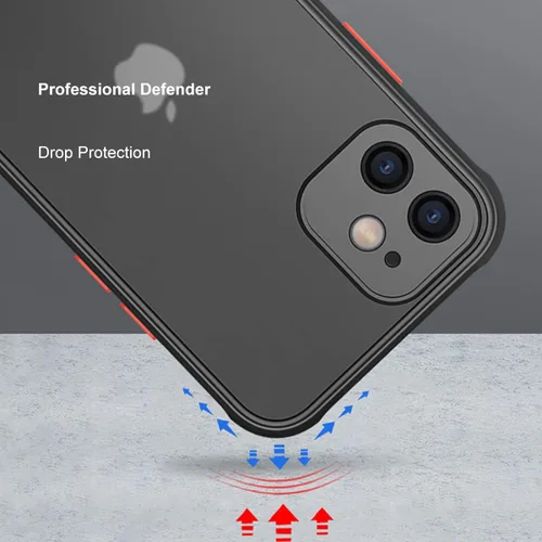 Vista 4 de ZEZHOU Funda para iPhone 11, a prueba de golpes, para iPhone 11, protección contra caídas de grado militar, carcasa protectora rígida delgada negro