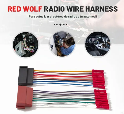 Vista 5 de RED WOLF Arnés de cableado estéreo con conector de cable preinstalado para Ford F150 1986-1998, Expedition 1995-2001, Ranger 1986-1997