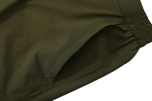 Vista 4 de Pantalones cortos elásticos de secado rápido para hombre, pantalones cortos de trabajo ligeros, 6 bolsillos para ciclismo, viajes, camping