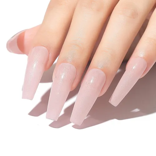 Vista 5 de AIMEILI Esmalte de uñas de gel sin hema, color nude, rosa con purpurina, tono de piel neutro, rosa brillante, natural, secado con LED UV para el 559