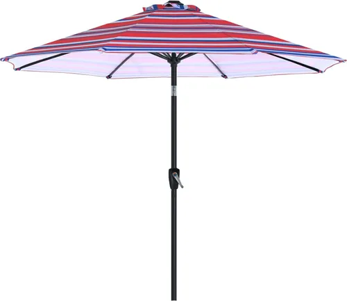 Vista 23 de ABCCANOPY 7.5FT Patio Umbrella Outdoor 6 RibsTable Umbrella(Brown)