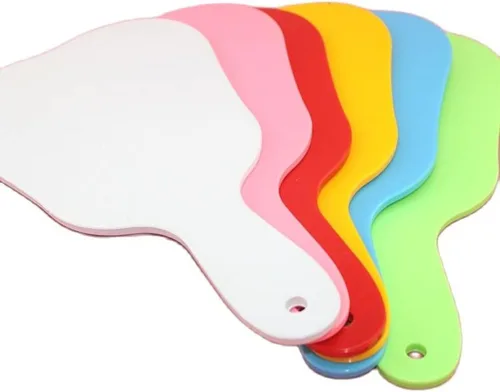 Vista 5 de 6pcs lindo diente en forma de mango dental espejo herramienta irrompible paciente mano espejo plástico vidrio maquillaje espejo