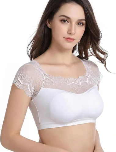 Vista 10 de DRESHOW Bralette de encaje sin mangas, brasier sin aros para mujeres y Paquete de 1: rosa